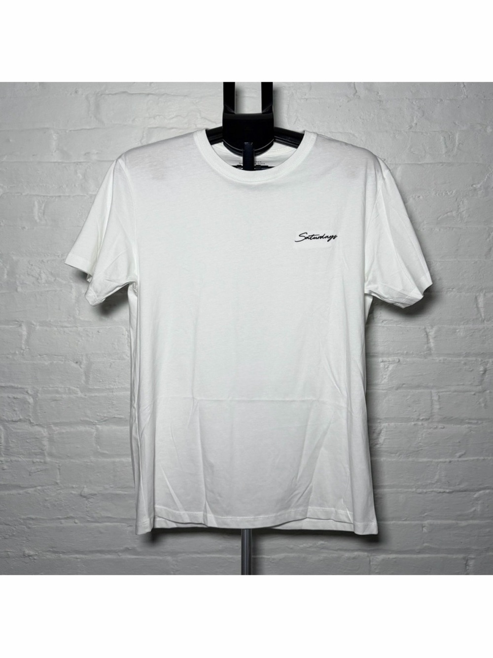 Saturdays New York City White Men's Embroidered Logo T-Shirt